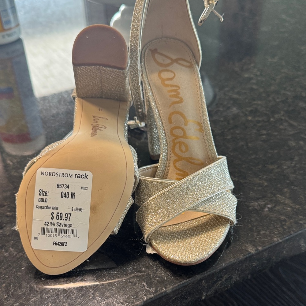 Sam Edelman Glittering Gold Heels